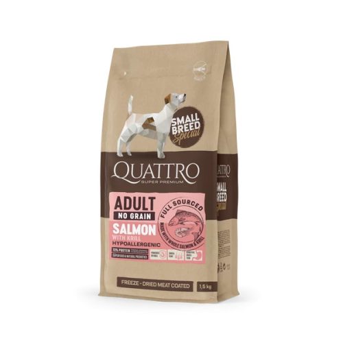 QUATTRO Hypoallergenic SMALL BREED ADULT SALMON & KRILL 1,5kg