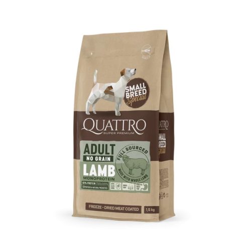 QUATTRO Hypoallergenic SMALL BREED ADULT LAMB kutyatáp 1,5kg