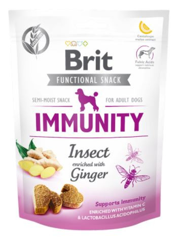 Brit Care Dog Functional Snack Immunity Insect, Ginger 150 g