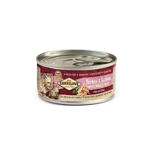 Carnilove Cat Kitten Turkey & Salmon Can-  Pulyka és Lazac Hússal Konzerv 100g