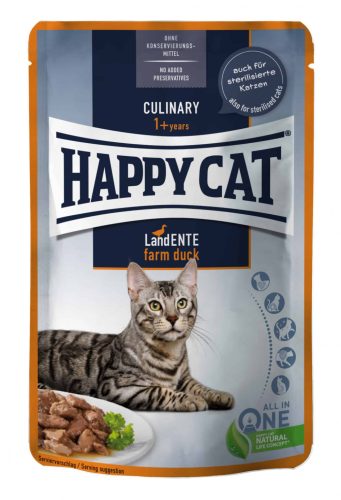 Happy Cat adult culinary kacsa alutasakos eledel 85g